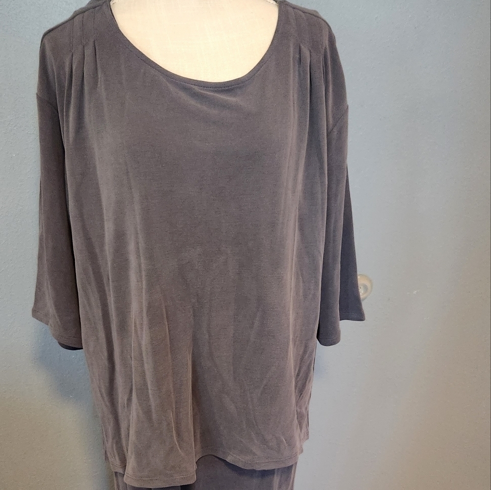 Pure Jill modal blend two-piece maxi dress in onyx size large - Picture 4 of 6